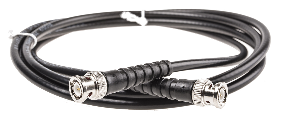Atem BNC Series, 2 m, RG59B/U Coaxial Coaxial Cable 75 Ω, Black, Terminated