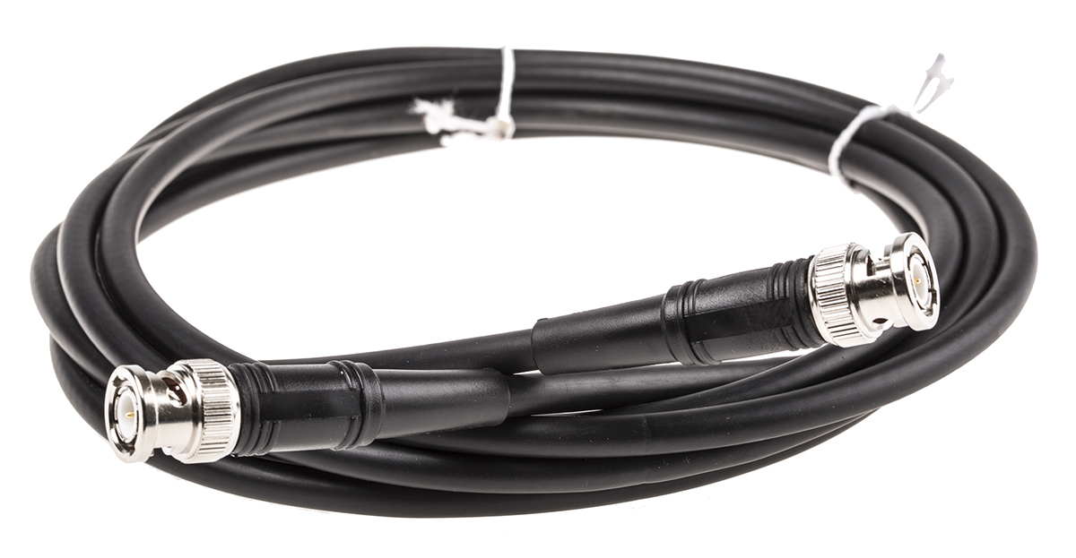 Atem BNC Series, 3 m, RG59B/U Coaxial Coaxial Cable 75 Ω, Black, Terminated
