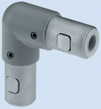 Rose+Krieger M8 90° Connector, Connecting Component, Strut Profile 40 mm, Round Tube Size 40 mm