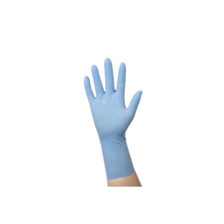 Medicom Kolmi Coverfeel Blue Nitrile Disposable Gloves, Size L, 112 per Pack