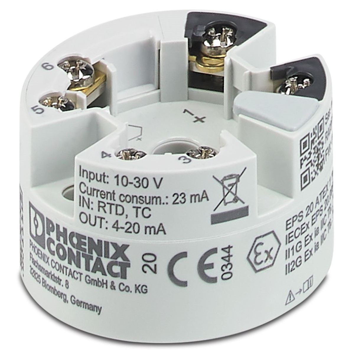 Phoenix Contact MCR Temperature Transmitter Temperature Input 30V dc, 85 °C, -40 °C