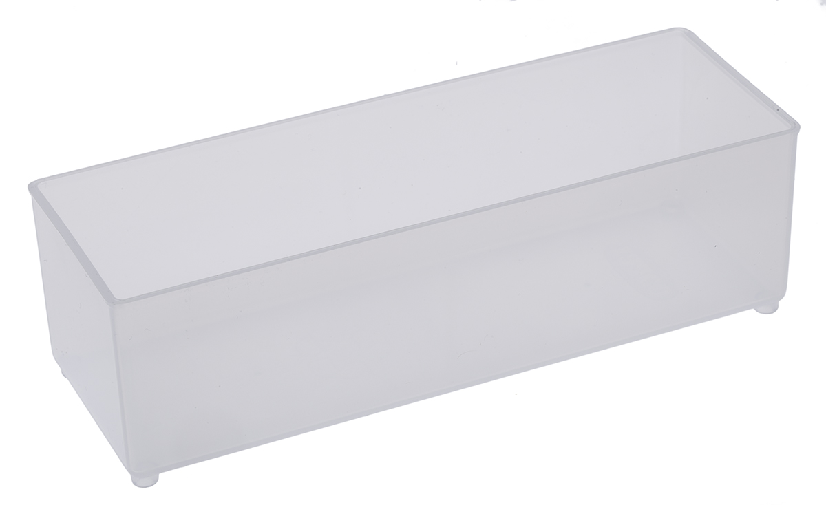 Raaco 1 Cell Transparent Polypropylene Compartment Box, 47 mm x 55mm x 157 mm