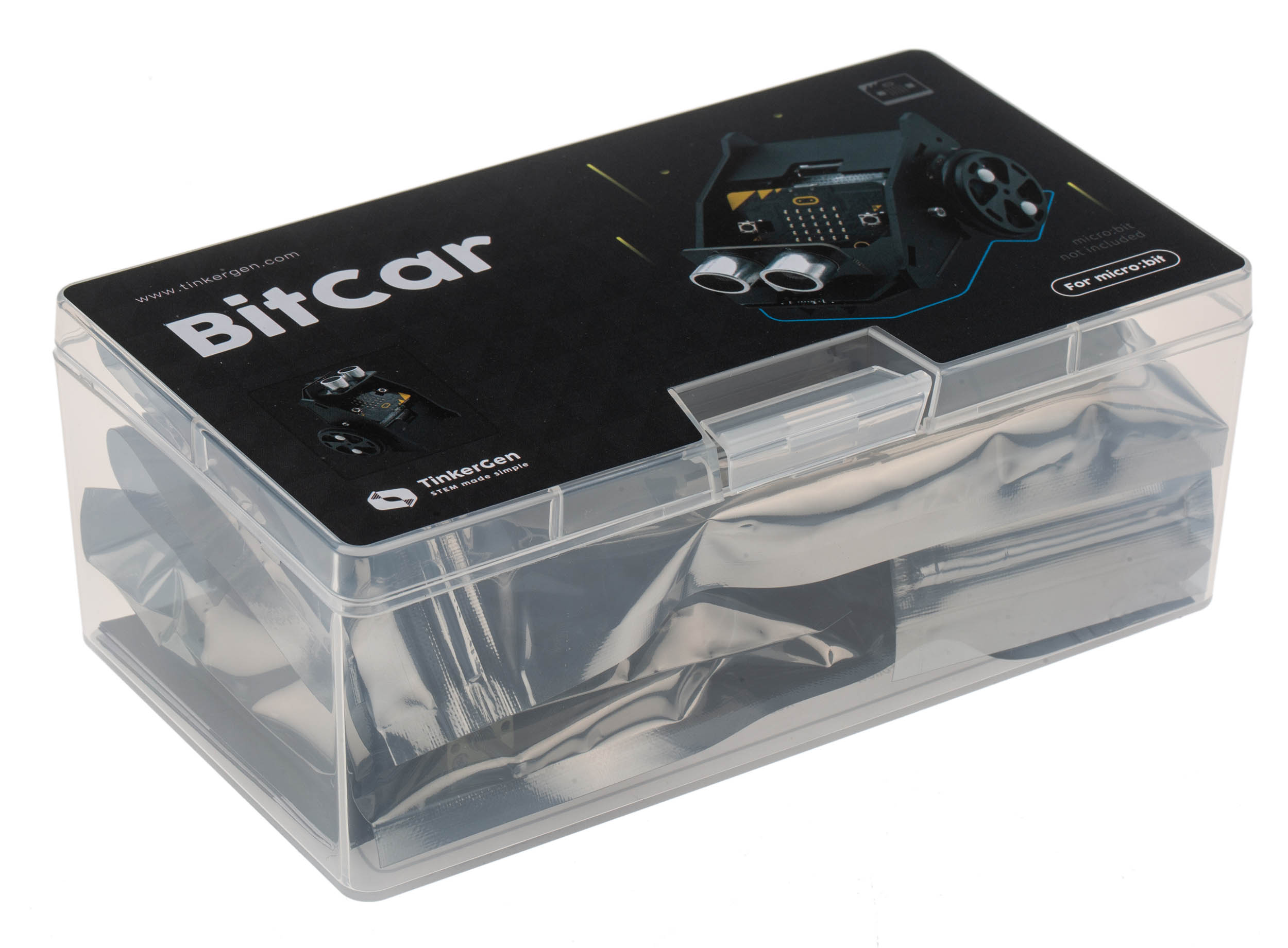 Seeed Studio 114991884 BBC Micro:bit Add-on BitCar - Autonomous Line Following & Obstacle Avoiding Car For micro:bit