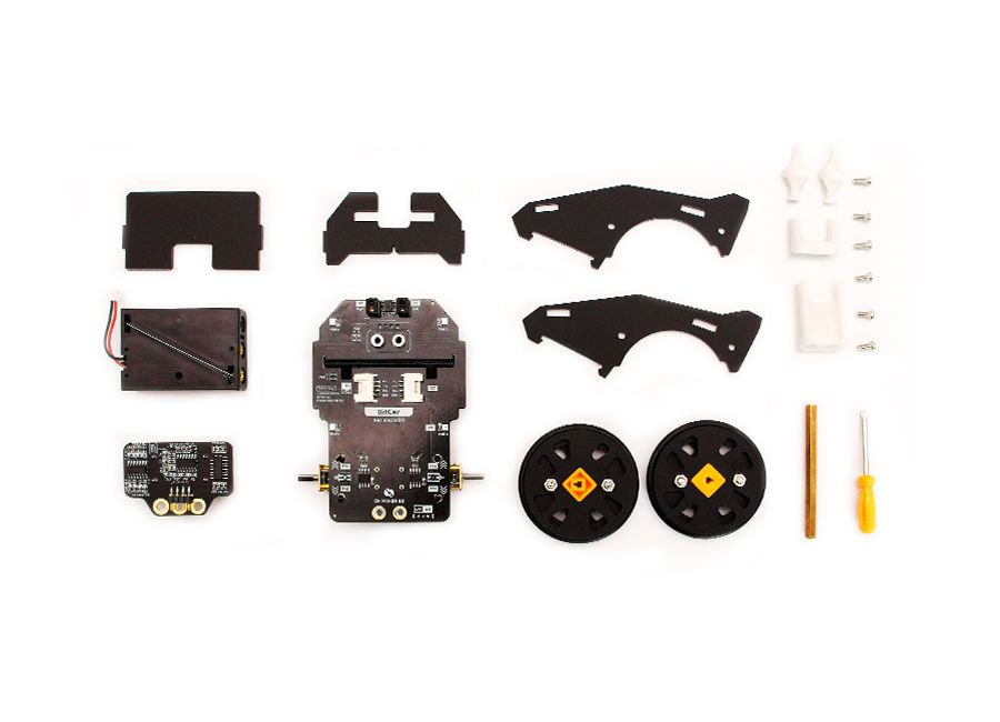 114991884 Seeed Studio  BBC Micro:bit Add-on BitCar - Autonomous Line Following & Obstacle Avoiding Car For micro:bit
