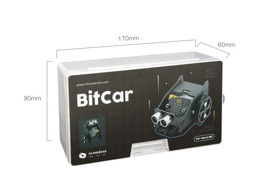 114991884 Seeed Studio  BBC Micro:bit Add-on BitCar - Autonomous Line Following & Obstacle Avoiding Car For micro:bit