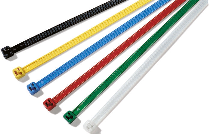 HellermannTyton Cable Tie, Releasable, 196 mm x 4.8mm, Red Polyamide 66
