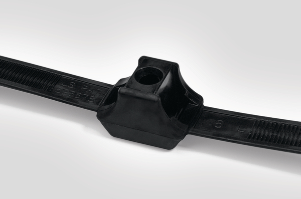 HellermannTyton Cable Tie, Releasable, 331 mm x 12.8mm, Black Polyamide 66