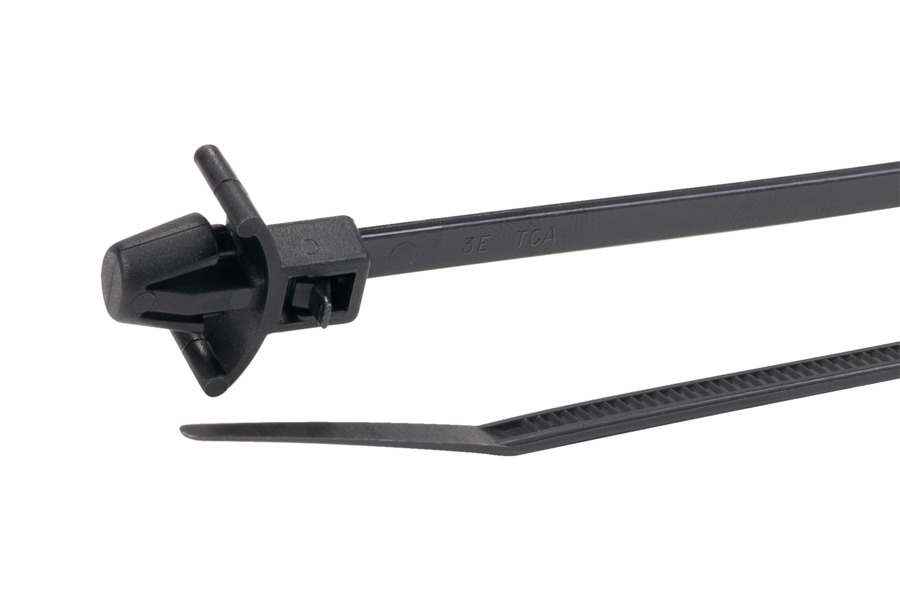 HellermannTyton Cable Tie, Releasable, 215 mm x 4.6mm, Black Polyamide 66