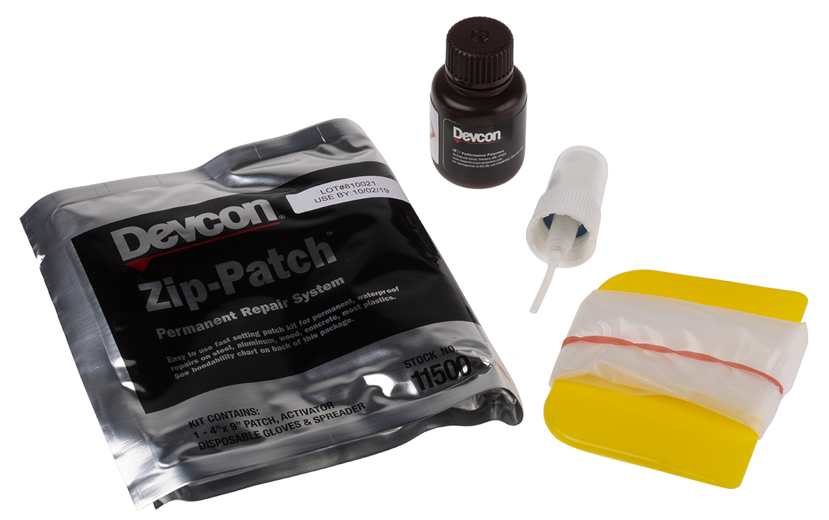 ITW Devcon DEVCON Zip Patch Adhesive Pipe Sealant for Polyvinyl Chloride, Tank, Steel Pipe, ABS Pipe, Container Kit