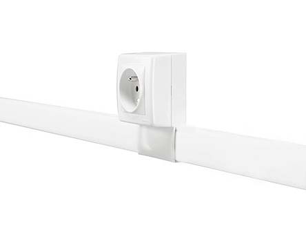 Planet-Wattohm Keva White, W32mm x D12 mm, L2.1 m, Polyvinyl Chloride