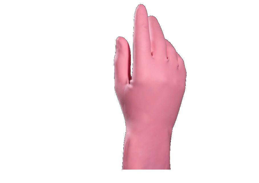 Mapa VITAL 115 Pink Latex Glove, Size 9, Latex Coating