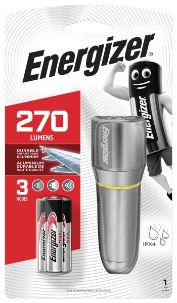 Energizer EN62471, FCC, EMC LED Torch Black 270 lm, 98 mm