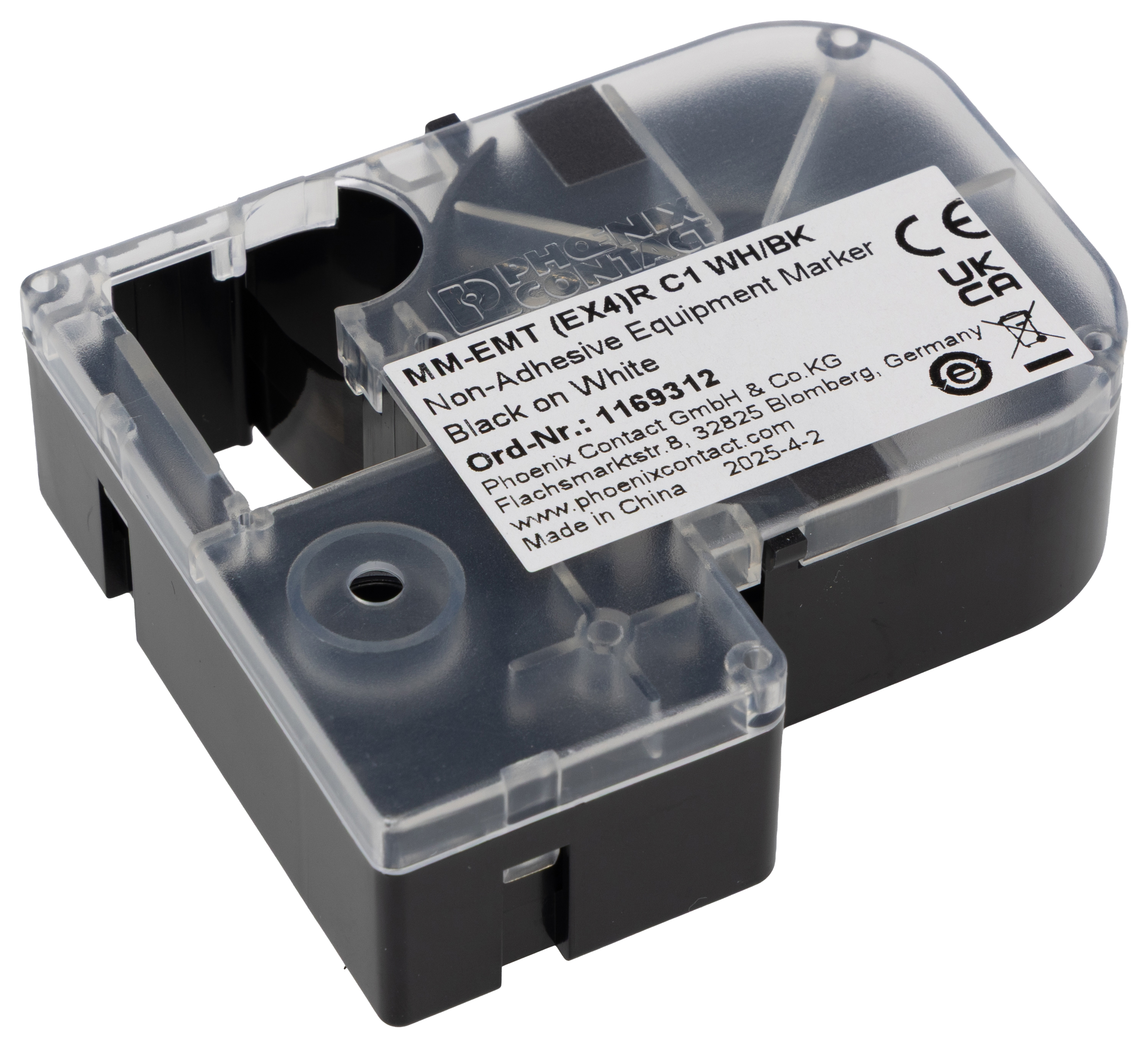 Phoenix Contact Black on White Label Printer Tape, 5.5 m Length, 8 mm Width, 5.5 m Label Length, 3 mm Label Width