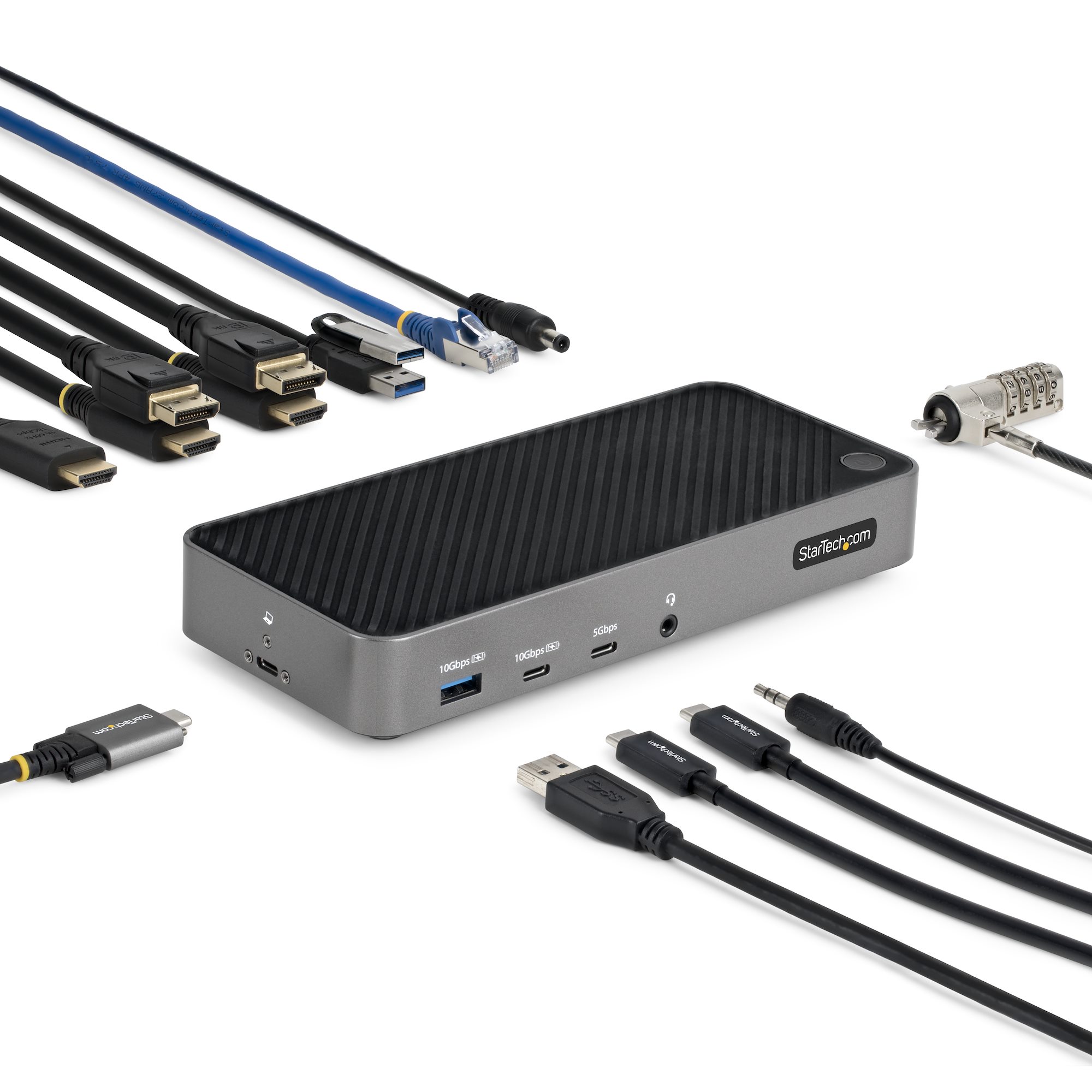 StarTech.com  3 4096 x 2160 pixels USB 3.2 Gen 2 10Gbps Docking Station USB 3.2 Portswith HDMI - 5 xUSB ports