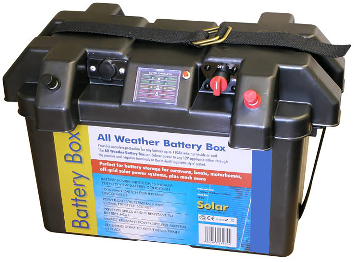 RS PRO Battery Box For Use With Battery up to 110 Ah