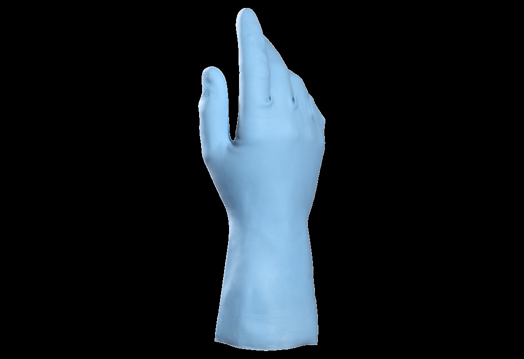 Mapa Not Found Blue Latex Work Gloves, Size 8, Latex Coating