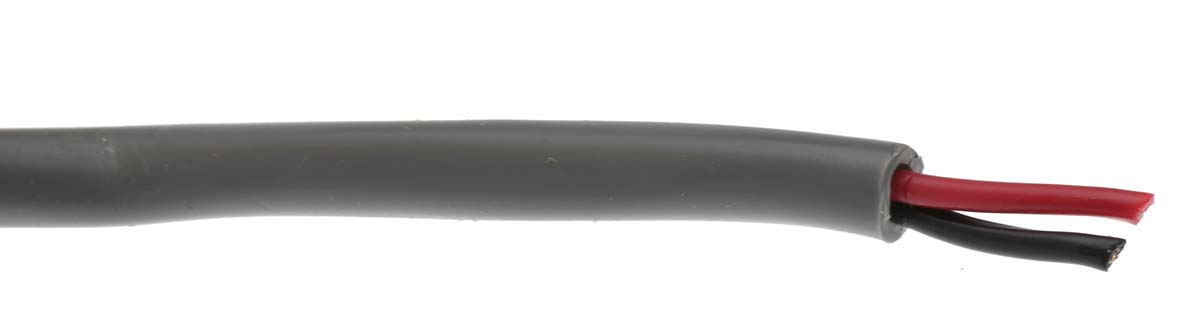 1172c-sl005 Alpha Wire Alpha Essentials Communication & Control Control Cable, 2 Cores, 0.35mm² 22 AWG, Unscreened, 30 m, Grey