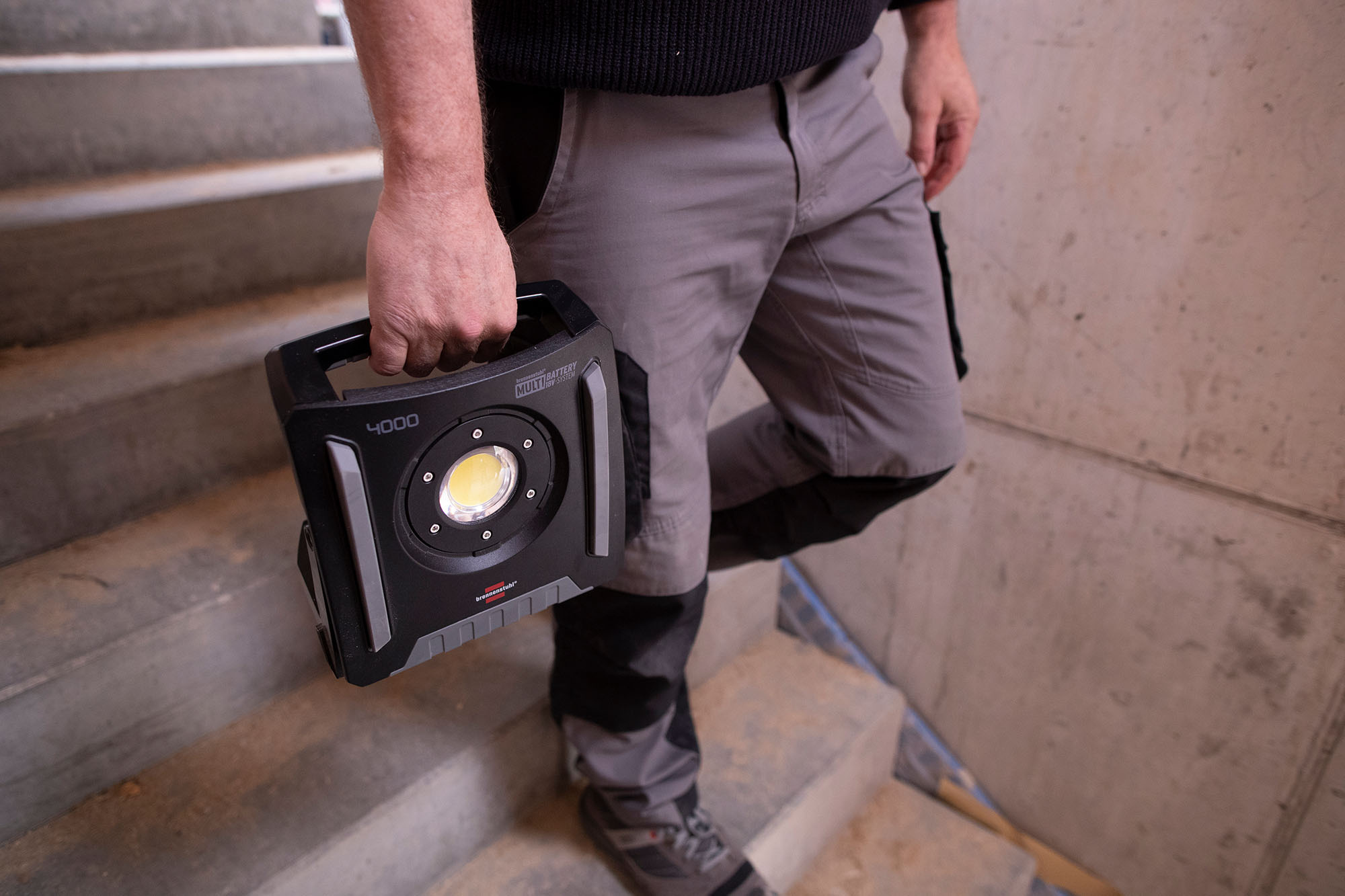 1173140400 brennenstuhl Rechargeable LED Work Lamp Work Light 4500 lm, 4500 lm, 18V, IP65