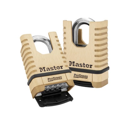 Master Lock Combination Padlock Brass Combination Padlock, 9 mm Shackle