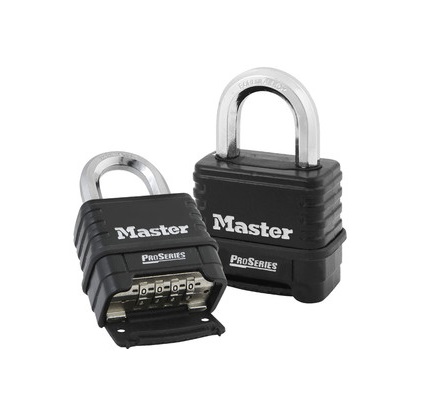 Master Lock Combination Padlock Brass Combination Padlock, 9 mm Shackle