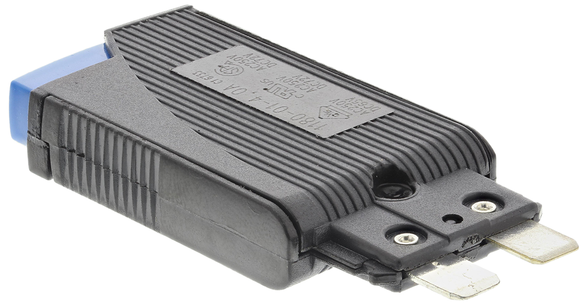 1180-01-4a ETA Thermal Automotive Circuit Breaker 1180 Thermal Circuit Breaker - 1-Pole, DIN Rail, 4A Current Rating, 2000 A, 250V
