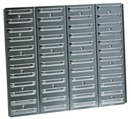 Raaco Polypropylene Louvre Panel Storage Unit, 11 mm x 520 mm x 440 mm, Black