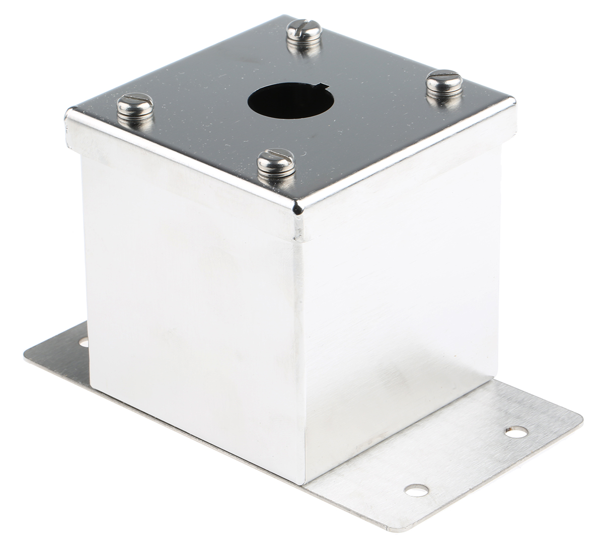 Eaton Grey Stainless Steel RMQ-Titan Push Button Enclosure - 1 Hole 22 mm Diameter