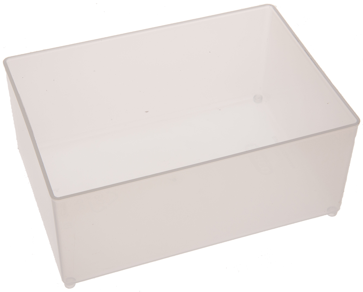Raaco 1 Cell Transparent Polypropylene Compartment Box, 69 mm x 109mm x 157 mm