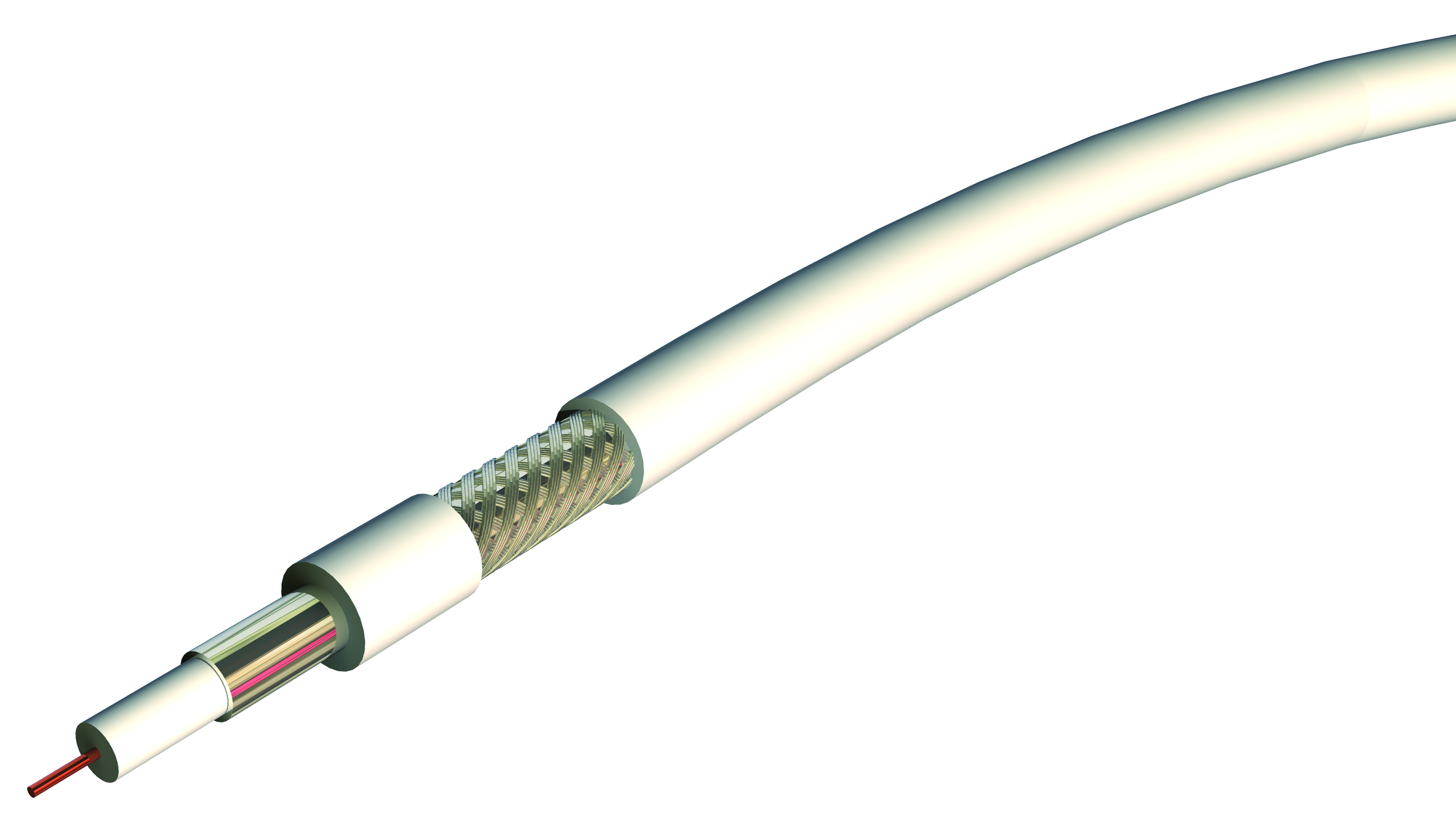 Adaltra, 100 m, Antenna Coaxial Coaxial Cable 75 Ω, White, Unterminated