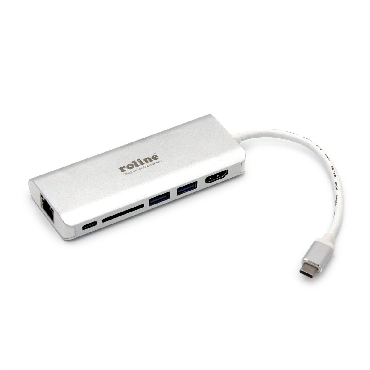 Roline  3840 x 2160 pixel USB C Docking Station USB 3.2 Portswith HDMI - 6 xUSB ports