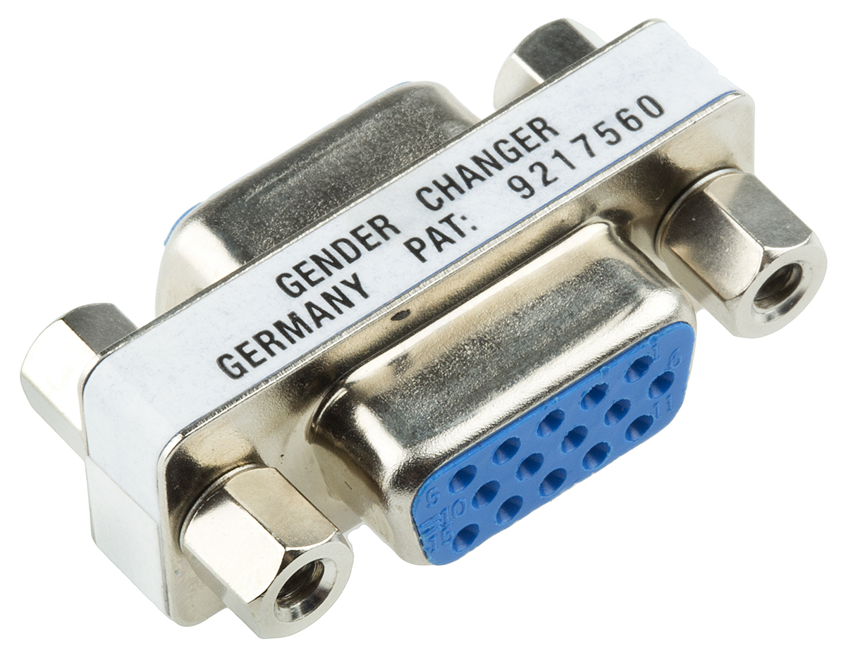 Roline D-Sub Adapter 15-Way D-Sub to Female Female 15 Way D-Sub Female Female