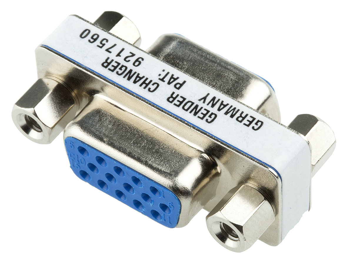 12032021 Roline D-Sub Adapter 15-Way D-Sub to Female Female 15 Way D-Sub Female Female