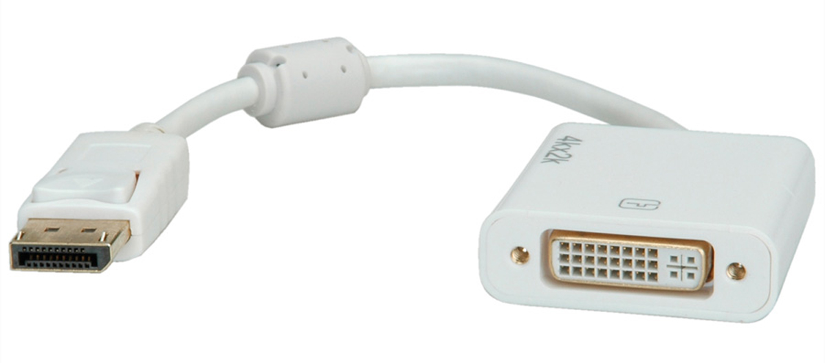 Roline  1 port Mini DisplayPort to DVI  Adapter 1.2 m Length 3840 x 2160 pixel Maximum Resolution