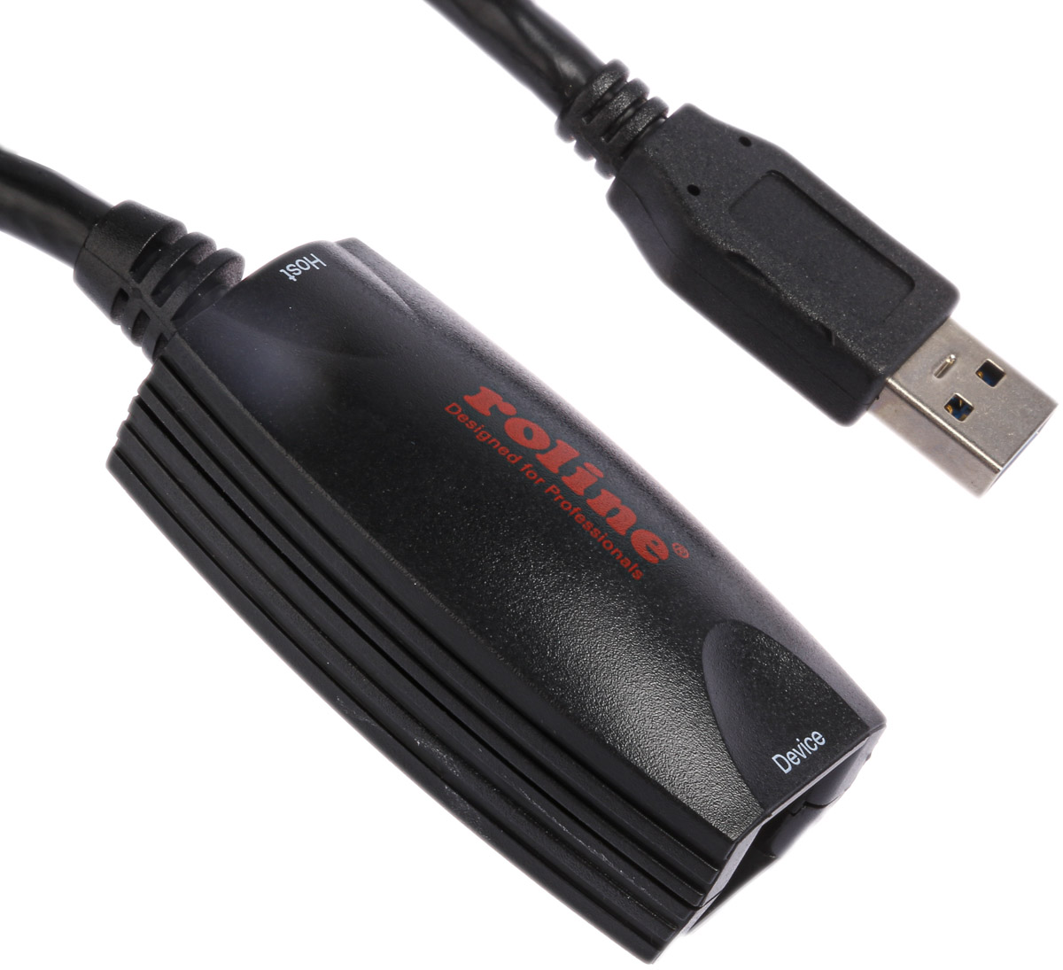 Roline  USB 3.0, Male USB Type A to Female USB Type A, Black, 5 m