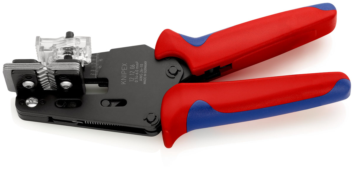 12-12-06 Knipex 12 12 06 Series Multi-Core Insulated Precision Insulation Stripper, 0.03 To 16 mm², 195mm Overall