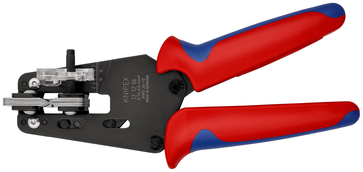 12-12-06 Knipex 12 12 06 Series Multi-Core Insulated Precision Insulation Stripper, 0.03 To 16 mm², 195mm Overall