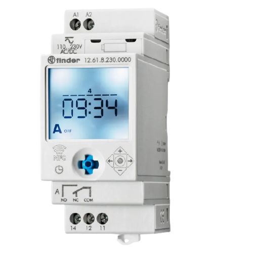 Finder Digital 12 Time Switch, 1-Channel 24 V ac/dc