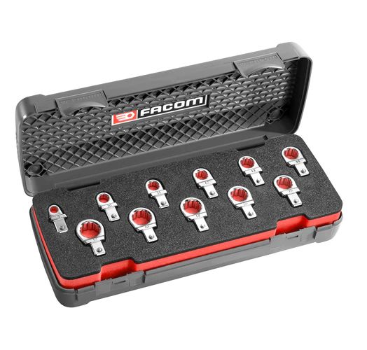 Facom 11-Piece Ring Spanner Set, 8 to 19 mm