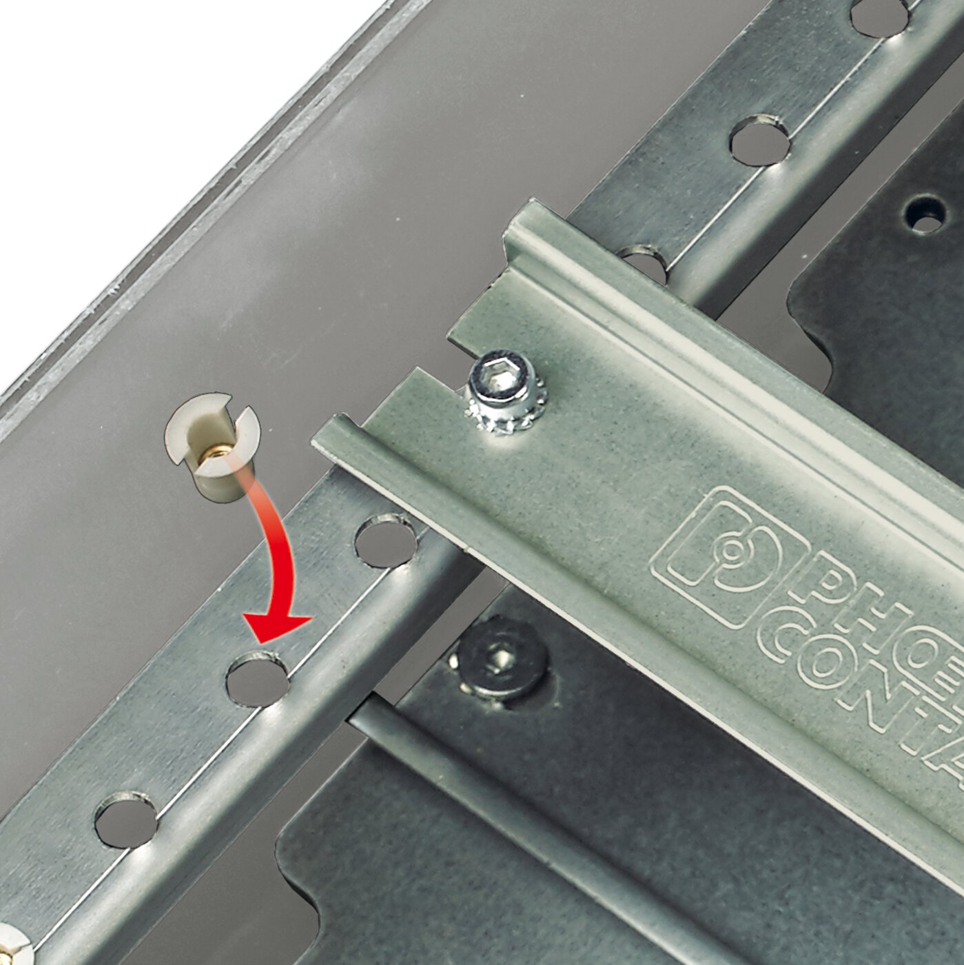 1201002 Phoenix Contact Steel Perforated DIN Rail, 2 m x 32mm x 15 mm