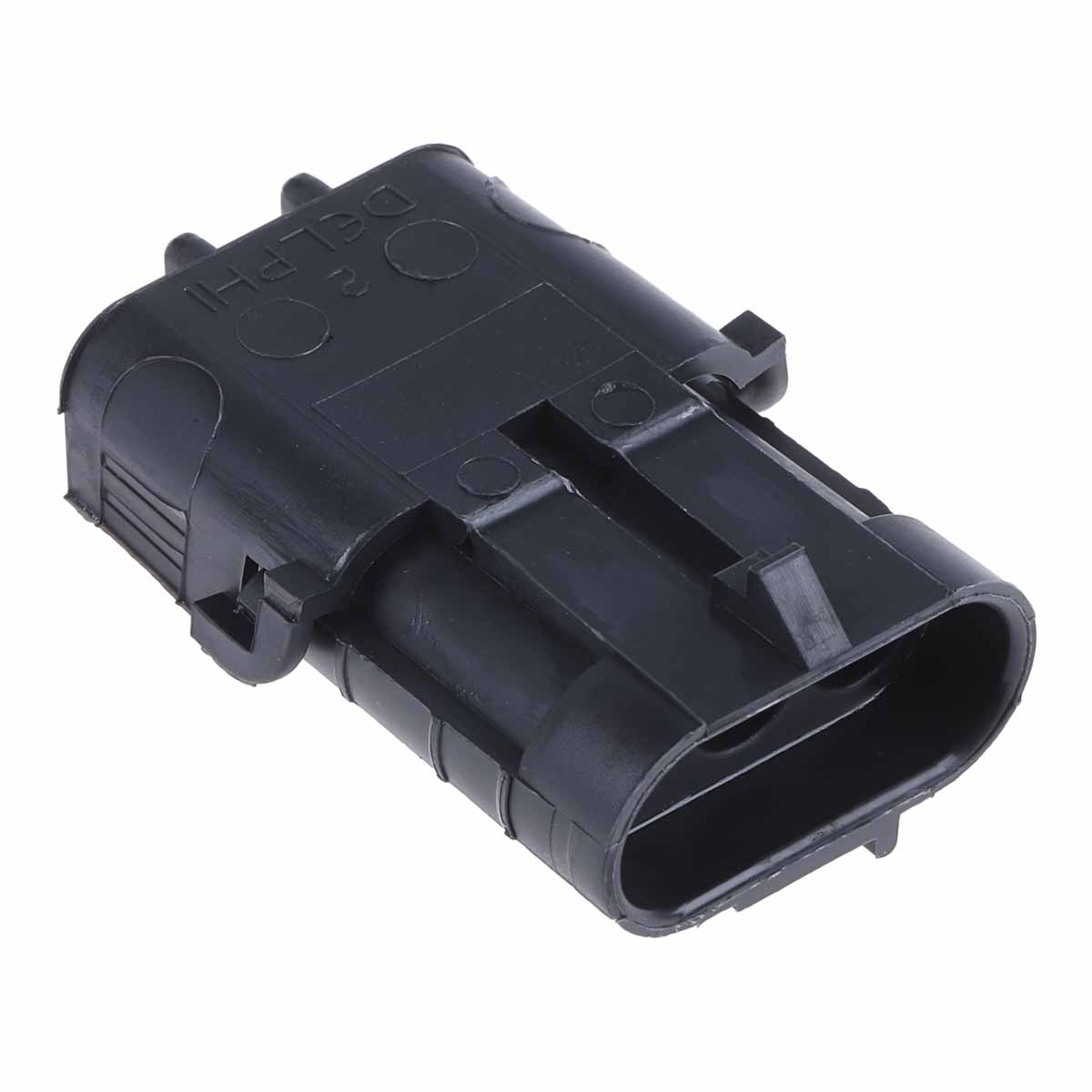 Delphi, Weather-Pack Automotive Connector Male Black Cable 3 Way Crimp Termination 12010717