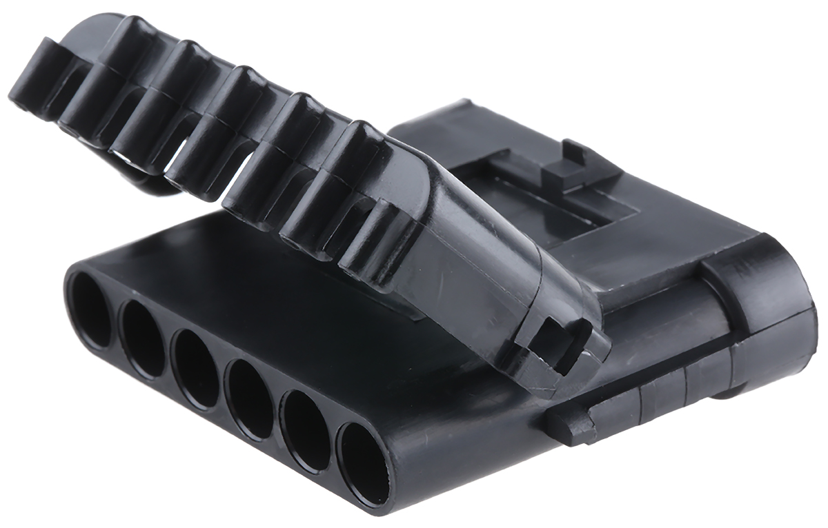 Delphi, Weather-Pack Automotive Connector Male Black Cable 6 Way Crimp Termination 12010975