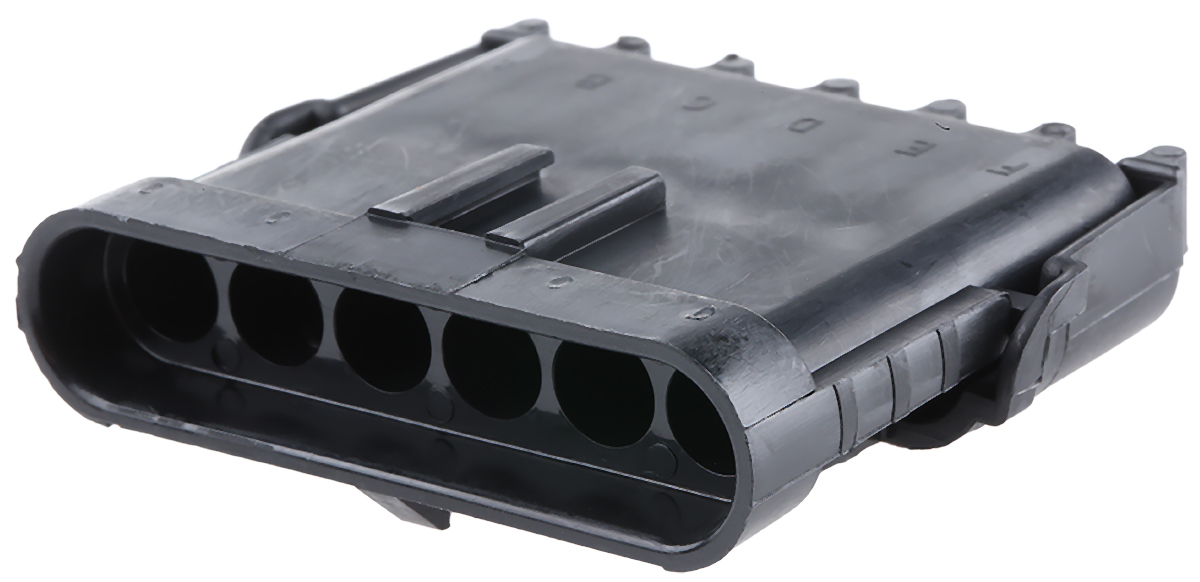 12010975 Delphi, Weather-Pack Automotive Connector Male Black Cable 6 Way Crimp Termination