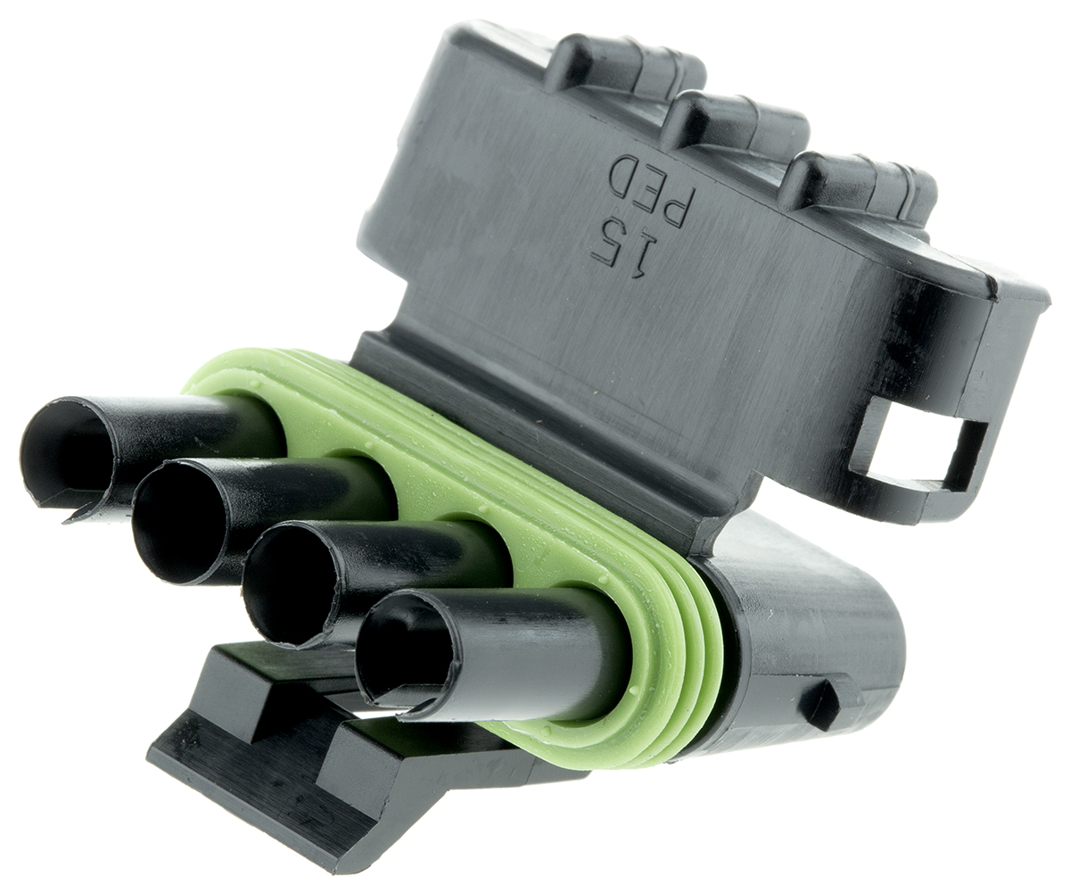 Delphi, Weather-Pack Automotive Connector Female Black Cable 4 Way Crimp Termination 12015797