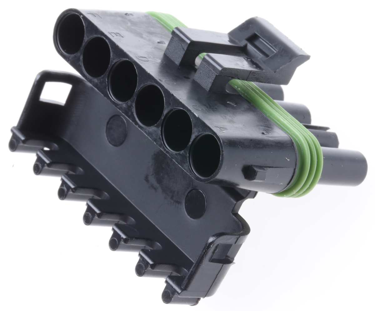 Delphi, Weather-Pack Automotive Connector Female Black Cable 6 Way Crimp Termination 12015799