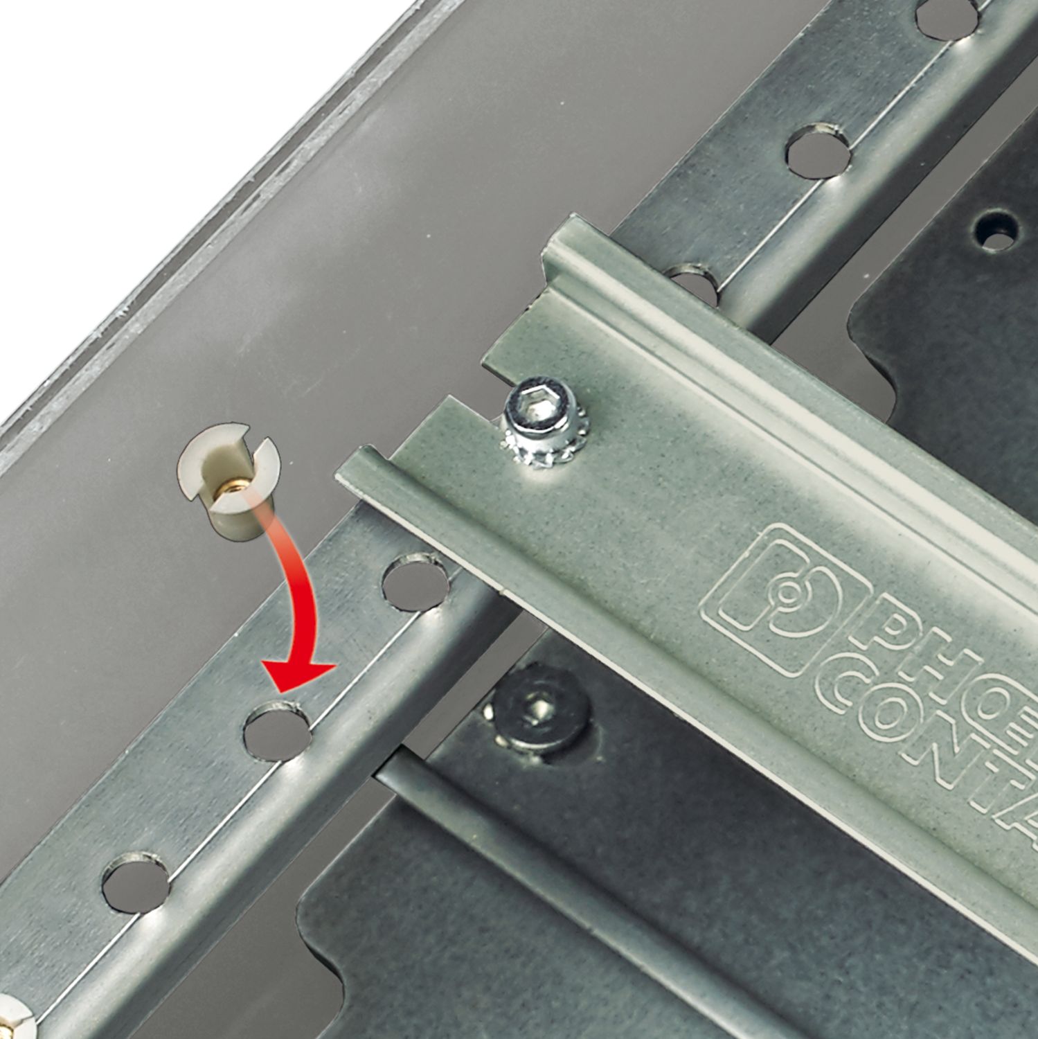 1201701 Phoenix Contact Steel Unperforated DIN Rail, 2000 mm x 35mm x 2000 mm