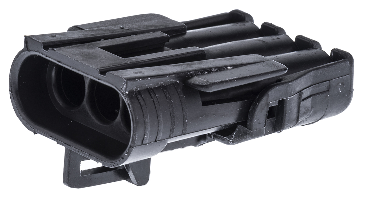 Delphi, Weather-Pack Automotive Connector Male Black Cable 3 Way Crimp Termination 12020827