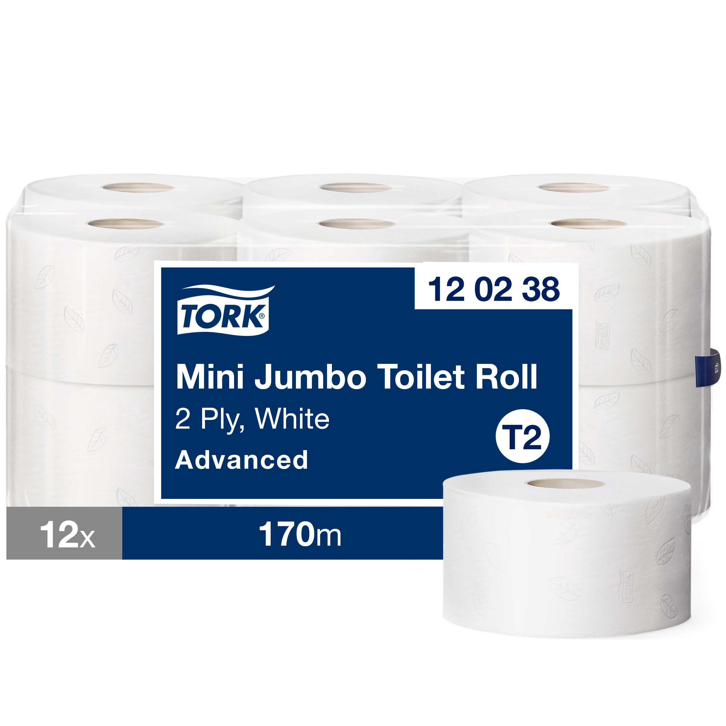 Tork 12 rolls of 850 Sheets Toilet Roll, 2