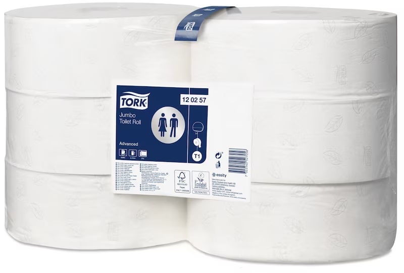 120257 Tork 6 rolls of 1800 Sheets Toilet Roll, 2