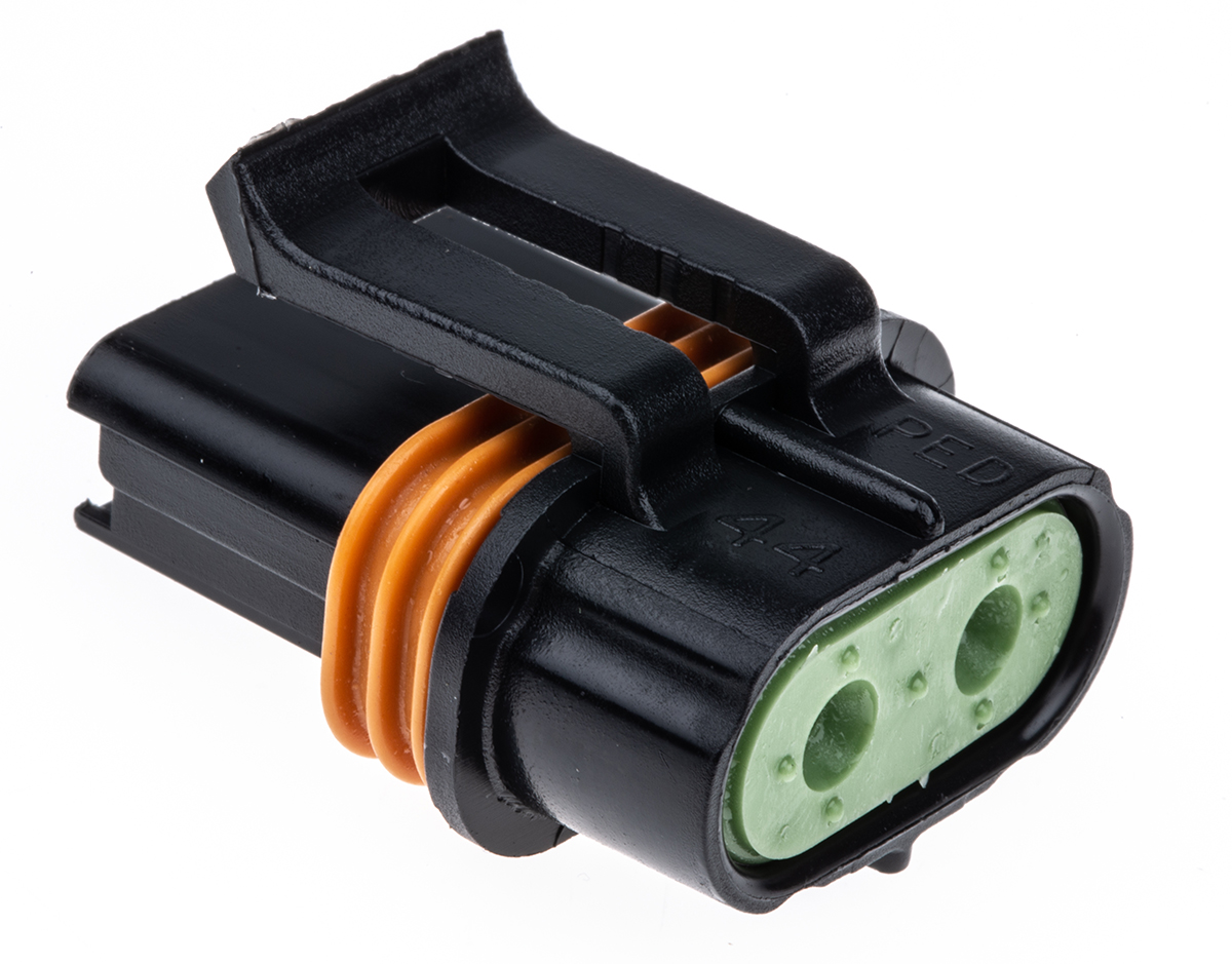 Delphi, Metri-Pack 630 Automotive Connector Female Black Cable 2 Way Crimp Termination 12033769