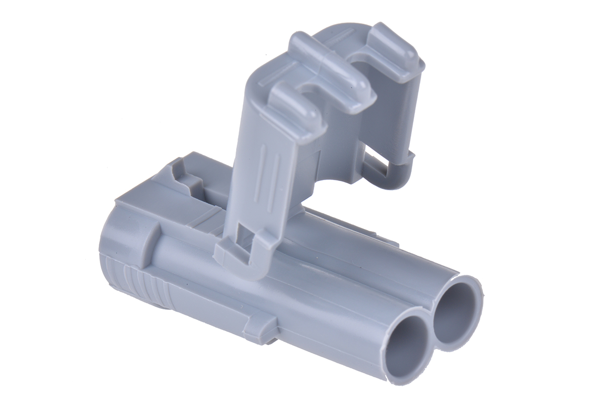 Delphi, Weather-Pack Automotive Connector Male Grey Cable 2 Way Crimp Termination 12034074